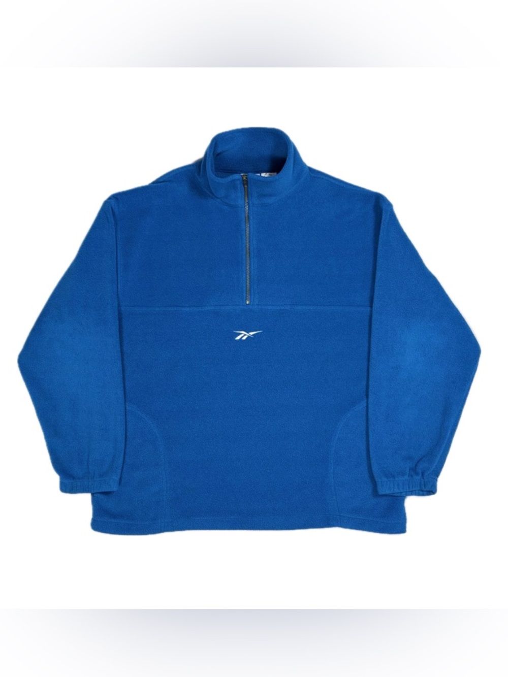 Vintage 90s Reebok vibrant blue pullover Sherpa fleece sweatshirt mens medium